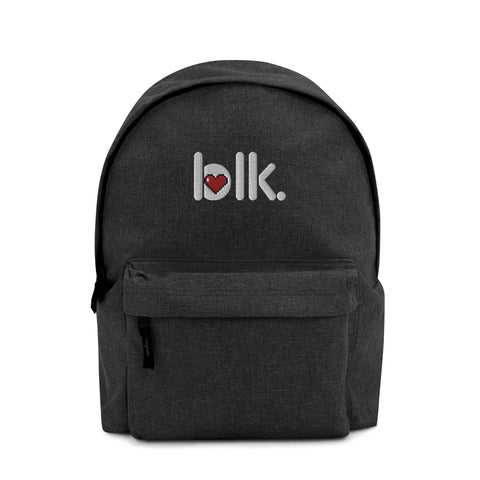 8 Bit love Embroidered Backpack